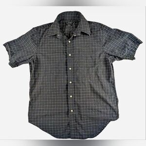 Ralph Lauren Classic Fit  blue red green plaid button-up Christmas 15.5x32-33